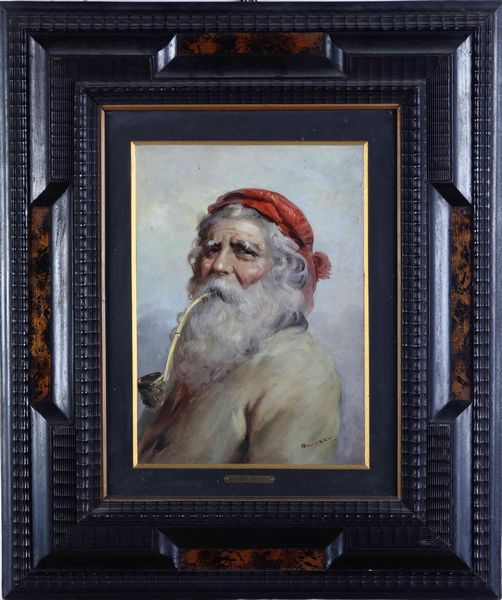 Athos Brioschi : Ritratto di anziano con pipa  - Asta Dipinti del XIX-XX secolo - Associazione Nazionale - Case d'Asta italiane