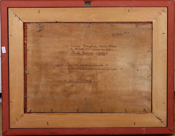 Giuseppe Buscaglione, Attribuito a : Marosi sul molo  - Asta Dipinti del XIX-XX secolo - Associazione Nazionale - Case d'Asta italiane