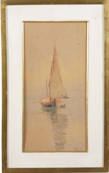Coppia acquerelli firmati raffiguranti barche  - Asta Dipinti del XIX-XX secolo - Associazione Nazionale - Case d'Asta italiane