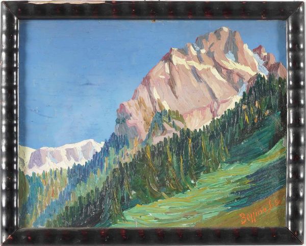 Giuseppe Sopraperra (1912-1985) Paesaggio montano  - Asta Dipinti del XIX-XX secolo - Associazione Nazionale - Case d'Asta italiane