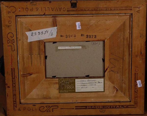 Carlo Bossoli : Costumi di Cracovia<BR>Cracovia, la chiesa dei Paolini  - Asta Dipinti del XIX-XX secolo - Associazione Nazionale - Case d'Asta italiane