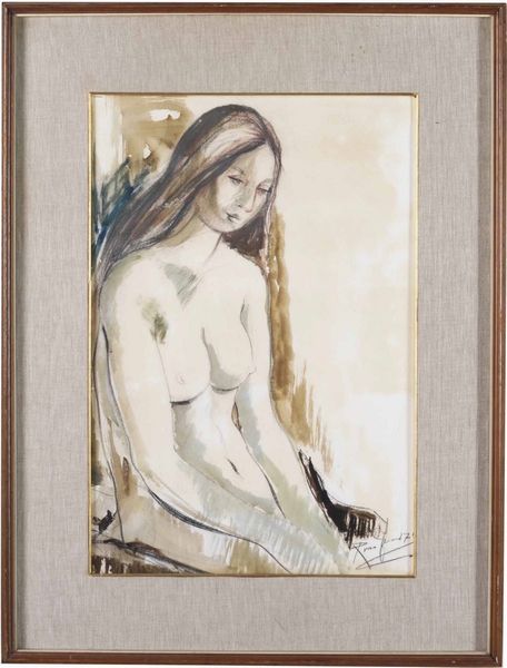 Dipinto raffigurante figura femminile, 1971  - Asta Dipinti del XIX-XX secolo - Associazione Nazionale - Case d'Asta italiane