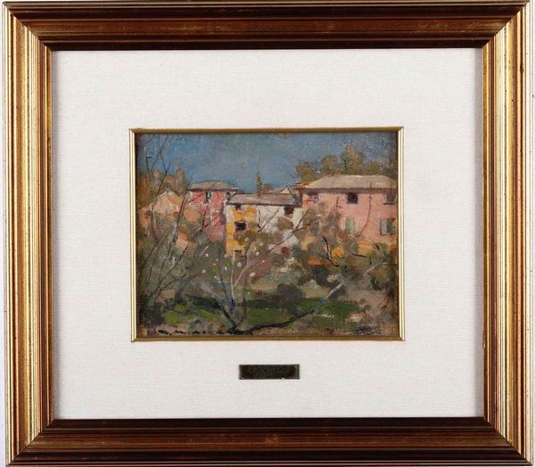 Giorgio Matteo Aicardi : Marina e paesaggio con case  - Asta Dipinti del XIX-XX secolo - Associazione Nazionale - Case d'Asta italiane