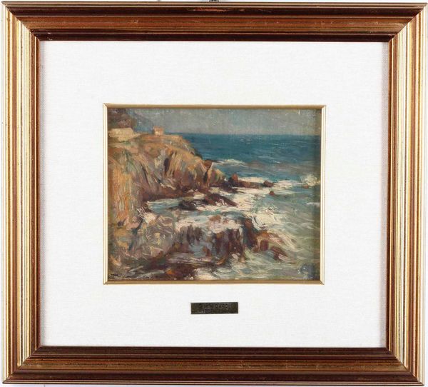 Giorgio Matteo Aicardi : Marina e paesaggio con case  - Asta Dipinti del XIX-XX secolo - Associazione Nazionale - Case d'Asta italiane