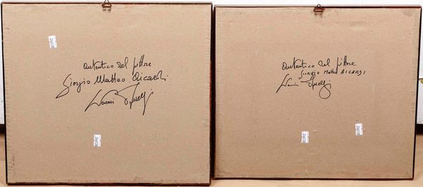 Giorgio Matteo Aicardi : Marina e paesaggio con case  - Asta Dipinti del XIX-XX secolo - Associazione Nazionale - Case d'Asta italiane