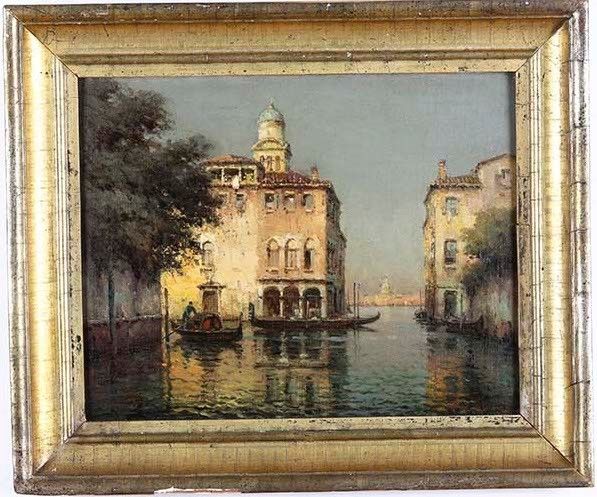 Ambito di Marc Aldine (1912-1972) Veduta di Venezia  - Asta Dipinti del XIX-XX secolo - Associazione Nazionale - Case d'Asta italiane
