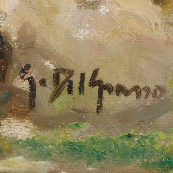 G. Del Grasso? Paesaggio con figura  - Asta Dipinti del XIX-XX secolo - Associazione Nazionale - Case d'Asta italiane