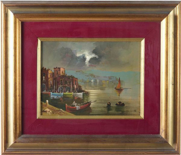 Veduta notturna, firmato F.Liri  - Asta Dipinti del XIX-XX secolo - Associazione Nazionale - Case d'Asta italiane