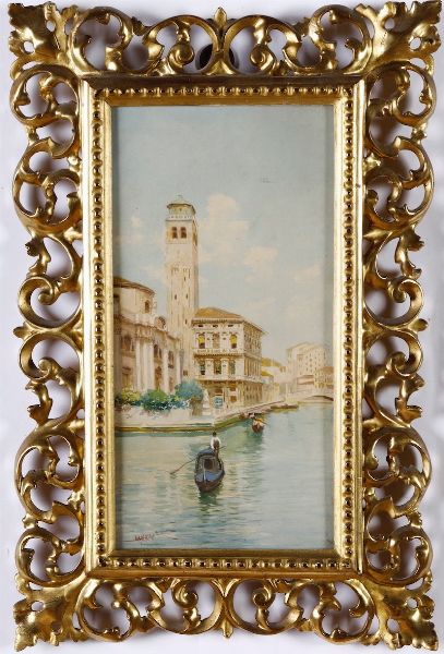 Pittore del XX secolo Veduta di Venezia  - Asta Dipinti del XIX-XX secolo - Associazione Nazionale - Case d'Asta italiane