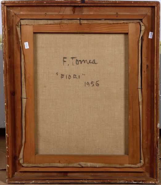 FIORENZO TOMEA : Fiori, 1956  - Asta Dipinti del XIX-XX secolo - Associazione Nazionale - Case d'Asta italiane