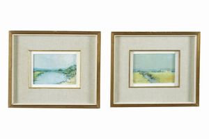 Sei tra disegni e dipinti  - Asta Dipinti del XIX-XX secolo - Associazione Nazionale - Case d'Asta italiane