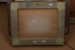 Piccolo dipinto raffigurante veduta costiera con barche  - Asta Dipinti del XIX-XX secolo - Associazione Nazionale - Case d'Asta italiane