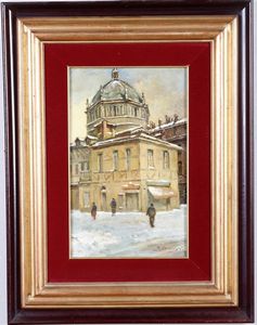 Coppia di dipinti Vedute di Milano  - Asta Dipinti del XIX-XX secolo - Associazione Nazionale - Case d'Asta italiane