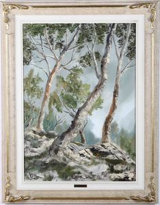 Lotto composto da tre dipinti di Benito Merl, tre dipinti di Nika Giapardze e uno di Vito Mastronardi  - Asta Dipinti del XIX-XX secolo - Associazione Nazionale - Case d'Asta italiane