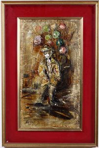 Lotto composto da tre dipinti di Benito Merl, tre dipinti di Nika Giapardze e uno di Vito Mastronardi  - Asta Dipinti del XIX-XX secolo - Associazione Nazionale - Case d'Asta italiane