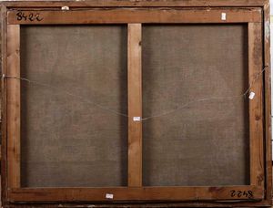 Nei modi del XVII secolo Scena romantica entro paesaggio  - Asta Dipinti del XIX-XX secolo - Associazione Nazionale - Case d'Asta italiane