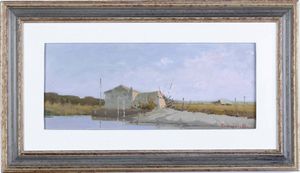 Lotto di 6 dipinti di cui 3 dello stesso autore e altri 3 diversi  - Asta Dipinti del XIX-XX secolo - Associazione Nazionale - Case d'Asta italiane