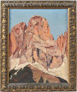 Giuseppe Sopraperra (1912-1985) Paesaggi dolomitici  - Asta Dipinti del XIX-XX secolo - Associazione Nazionale - Case d'Asta italiane