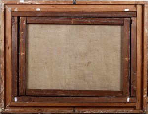 Dipinto raffigurante scena di bottega. XX secolo  - Asta Dipinti del XIX-XX secolo - Associazione Nazionale - Case d'Asta italiane