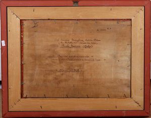 Giuseppe Buscaglione, Attribuito a : Marosi sul molo  - Asta Dipinti del XIX-XX secolo - Associazione Nazionale - Case d'Asta italiane