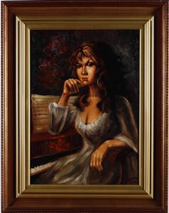 Pittore del XX secolo Ritratto femminile  - Asta Dipinti del XIX-XX secolo - Associazione Nazionale - Case d'Asta italiane