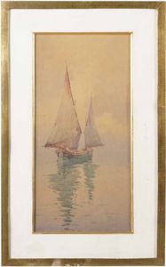 Coppia acquerelli firmati raffiguranti barche  - Asta Dipinti del XIX-XX secolo - Associazione Nazionale - Case d'Asta italiane