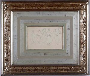 Carlo Bossoli : Costumi di Cracovia<BR>Cracovia, la chiesa dei Paolini  - Asta Dipinti del XIX-XX secolo - Associazione Nazionale - Case d'Asta italiane