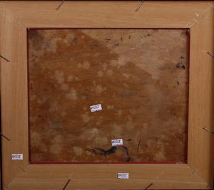 Due dipinti diversi di stesso autore con firma di difficile lettura Labuit? uno con cascina ed un ritratto maschile  - Asta Dipinti del XIX-XX secolo - Associazione Nazionale - Case d'Asta italiane