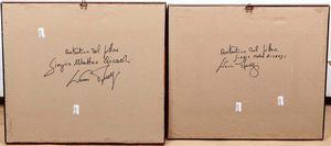 Giorgio Matteo Aicardi : Marina e paesaggio con case  - Asta Dipinti del XIX-XX secolo - Associazione Nazionale - Case d'Asta italiane