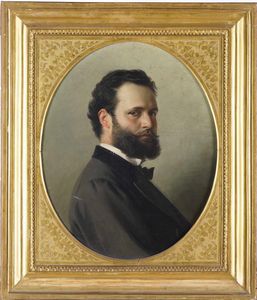 Cesare Dies (1830-?), attr. Ritratto virile  - Asta Dipinti del XIX-XX secolo - Associazione Nazionale - Case d'Asta italiane
