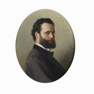 Cesare Dies (1830-?), attr. Ritratto virile  - Asta Dipinti del XIX-XX secolo - Associazione Nazionale - Case d'Asta italiane