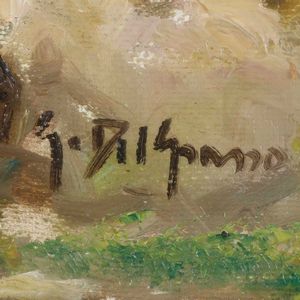 G. Del Grasso? Paesaggio con figura  - Asta Dipinti del XIX-XX secolo - Associazione Nazionale - Case d'Asta italiane