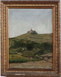 Zina (?) Paesaggio di campagna  - Asta Dipinti del XIX-XX secolo - Associazione Nazionale - Case d'Asta italiane