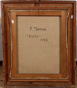 FIORENZO TOMEA : Fiori, 1956  - Asta Dipinti del XIX-XX secolo - Associazione Nazionale - Case d'Asta italiane