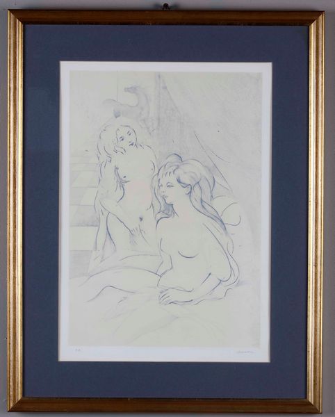 Stampa con soggetti femminili dalle belle forme  - Asta Antiquariato Ottobre  - Associazione Nazionale - Case d'Asta italiane