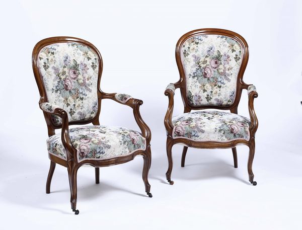 Coppia di poltrone, XIX-XX secolo  - Asta Antiquariato Ottobre  - Associazione Nazionale - Case d'Asta italiane