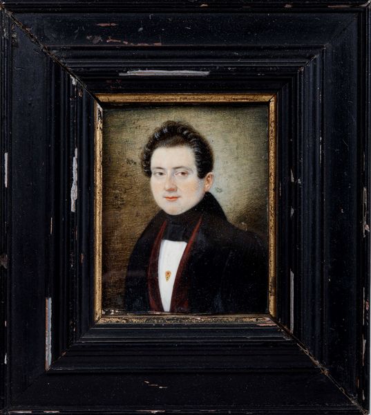 Miniatura con figura maschile in cornice legno ebanizzato e ottone  - Asta Antiquariato Ottobre  - Associazione Nazionale - Case d'Asta italiane