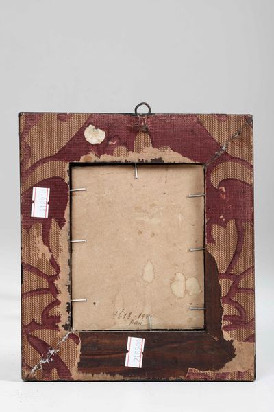 Miniatura con figura maschile in cornice legno ebanizzato e ottone  - Asta Antiquariato Ottobre  - Associazione Nazionale - Case d'Asta italiane