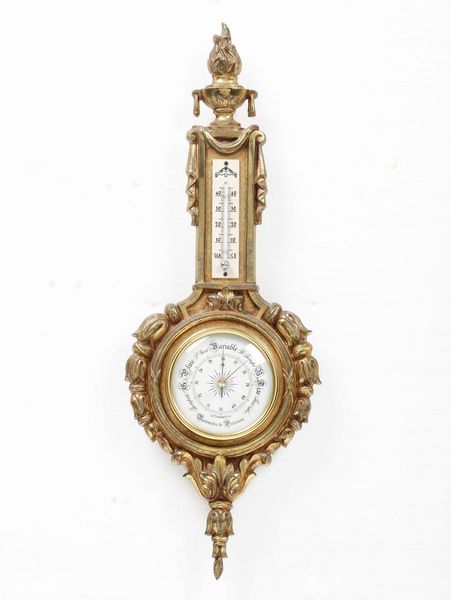 Piccolo barometro in bronzo dorato  - Asta Antiquariato Ottobre  - Associazione Nazionale - Case d'Asta italiane