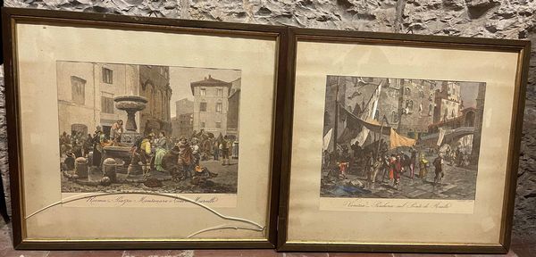 Lotto di 20 tra acquarelli, pastelli chine e stampe  - Asta Antiquariato Ottobre  - Associazione Nazionale - Case d'Asta italiane