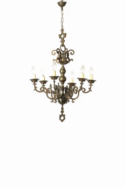 Coppia di lampadari in stile olandese  - Asta Antiquariato Ottobre  - Associazione Nazionale - Case d'Asta italiane