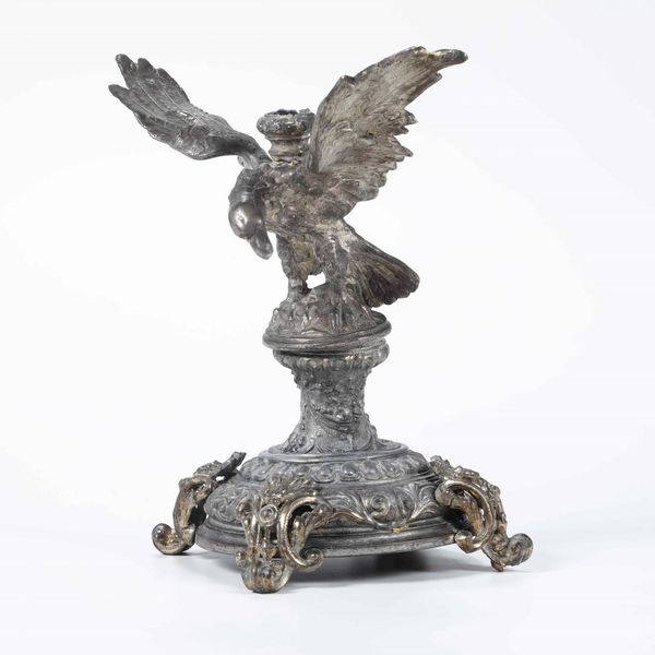 Candeliere a foggia di aquila in bronzo, XIX-XX secolo  - Asta Antiquariato Ottobre  - Associazione Nazionale - Case d'Asta italiane