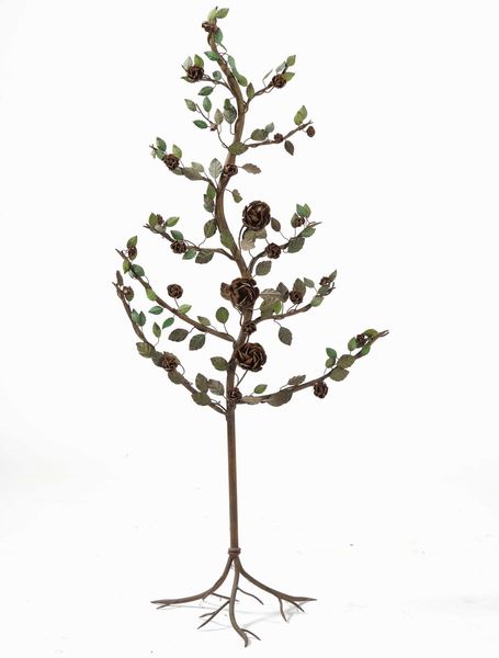 Albero in ferro battuto con rosa rampicante  - Asta Antiquariato Ottobre  - Associazione Nazionale - Case d'Asta italiane