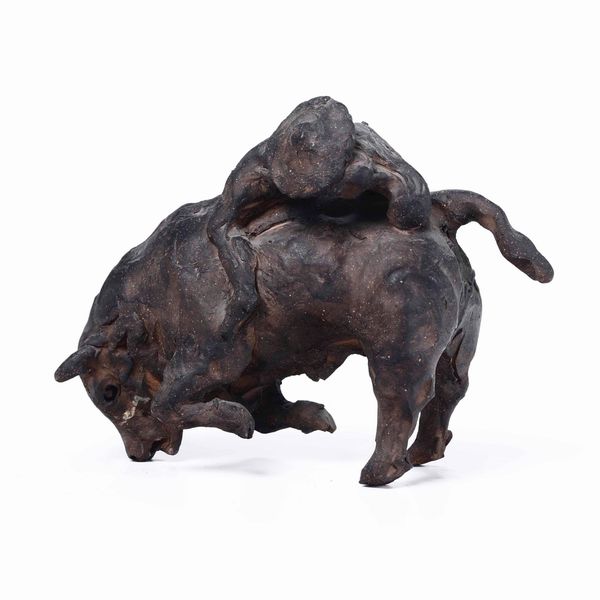 Mario Bertozzi : Toro e cavaliere  - Asta Antiquariato Ottobre  - Associazione Nazionale - Case d'Asta italiane