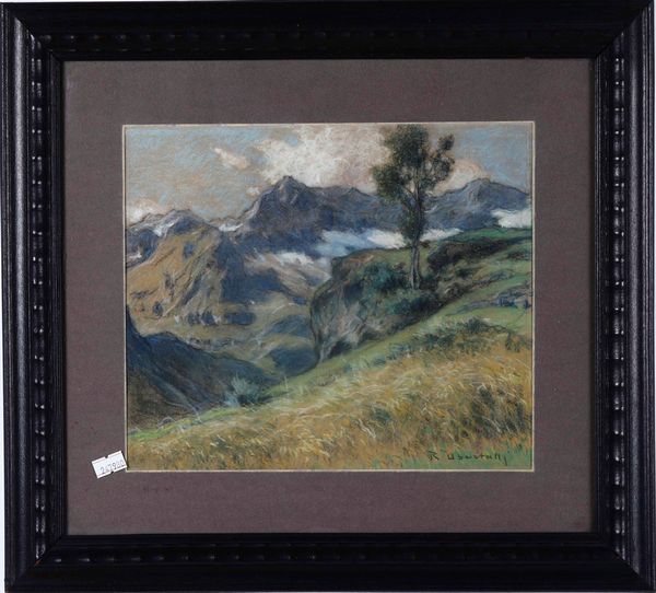 Romolo Ubertalli : Paesaggio  - Asta Antiquariato Ottobre  - Associazione Nazionale - Case d'Asta italiane