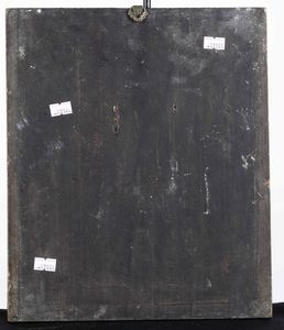 Icona con crocifissione in bronzo fuso e dorato. Scuola russa XIX secolo.  - Asta Antiquariato Ottobre  - Associazione Nazionale - Case d'Asta italiane