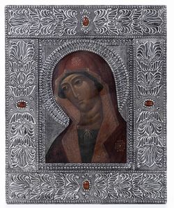 Riproduzione novecentesca di icona russa  - Asta Antiquariato Ottobre  - Associazione Nazionale - Case d'Asta italiane