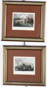 Lotto di 20 tra acquarelli, pastelli chine e stampe  - Asta Antiquariato Ottobre  - Associazione Nazionale - Case d'Asta italiane