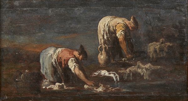 ARTISTA DEL XVII-XVIII SECOLO : Paesaggio con lavandaie  - Asta Asta 379 | ARTE ANTICA E DEL XIX SECOLO - Dipinti antichi e antiquariato  Online - Associazione Nazionale - Case d'Asta italiane