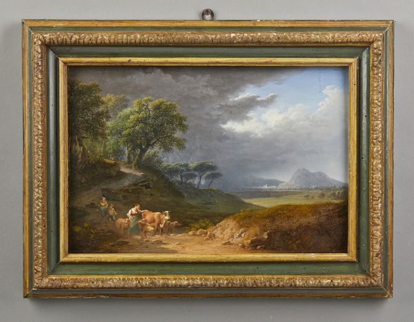 ARTISTA DEL XVIII SECOLO : Paesaggio con contadini e animali  - Asta Asta 379 | ARTE ANTICA E DEL XIX SECOLO - Dipinti antichi e antiquariato  Online - Associazione Nazionale - Case d'Asta italiane